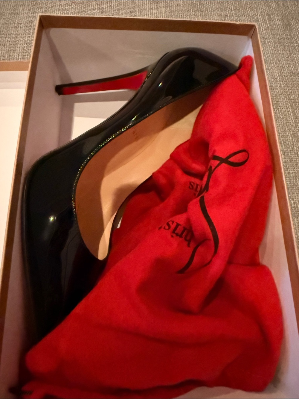 Christian Louboutin Black Pigalle Patent Leather Heels 100mm - Picture 3 of 7